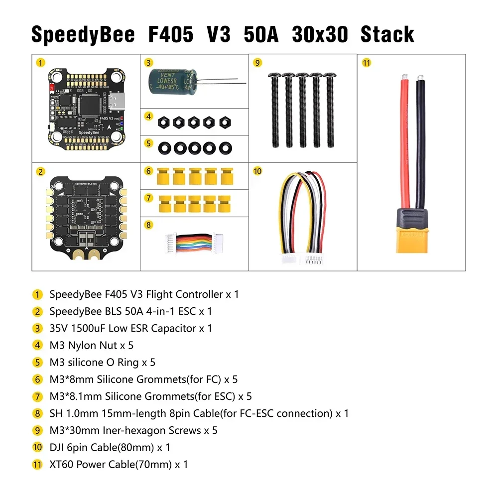 SpeedyBee F405 V3/V4 FC ESC ст – обзор и цена Speedybee F405 V4 Bls 55A Stack