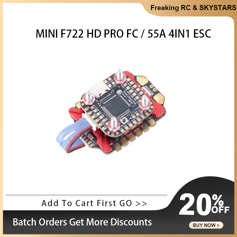 SKYSTARS F722FC & AM32 55A 4IN – обзор и цена Foxeer Reaper F4 128K 65A Esc